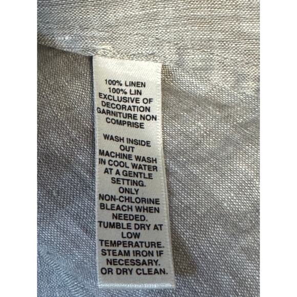 Saks Fifth Avenue 100% Silk tunic hook front embroidered gray size large - Picture 11 of 11